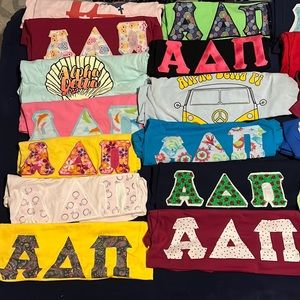 ADPi Letters and T-Shirts